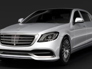 mercedes maybach s 650 x222 2018 3D Model
