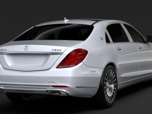mercedes maybach s 650 x222 2018 3D Model