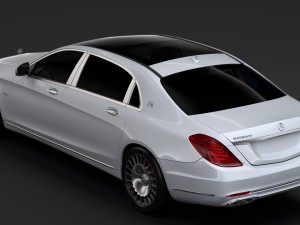 mercedes maybach s 650 x222 2018 3D Model