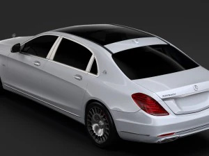 mercedes maybach s 650 x222 2018 3D Model