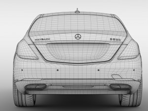 mercedes maybach s 650 x222 2018 3D Model