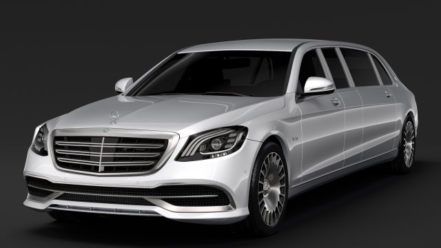 mercedes maybach s 650 pullman vv222 2018 Modelo 3D .c4d .max .obj .3ds .fbx .stl .blend 