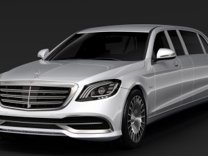 mercedes maybach s 650 pullman vv222 2018 3D Model