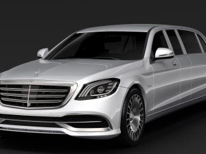Мерседес Майбах С 650 Pullman VV222 2018 3D Модель