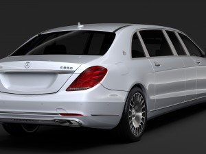 mercedes maybach s 650 pullman vv222 2018 Modelo 3D