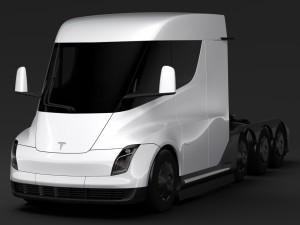 tesla semi 4axis 2018 Modèle 3D