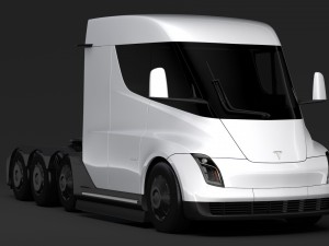 tesla semi 4axis 2018 Modèle 3D