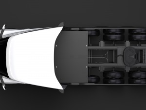 tesla semi 4axis 2018 Modèle 3D