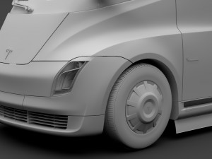 tesla semi 4axis 2018 Modèle 3D