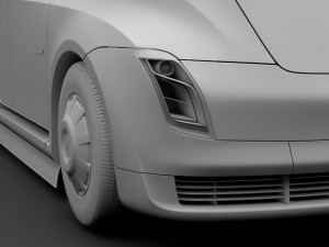 tesla semi 4axis 2018 Modèle 3D