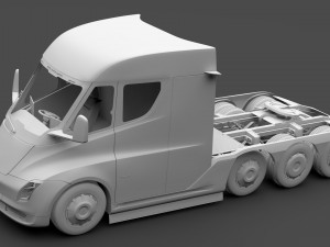 tesla semi 4axis 2018 Modèle 3D