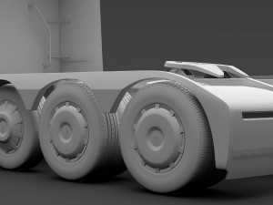tesla semi 4axis 2018 Modèle 3D