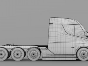tesla semi 4axis 2018 Modèle 3D