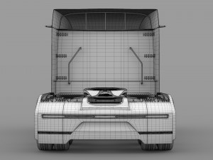 tesla semi 4axis 2018 Modèle 3D