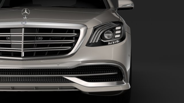 mercedes maybach s 560 4matic x222 2018 3D Model .c4d .max .obj .3ds .fbx .stl .blend 