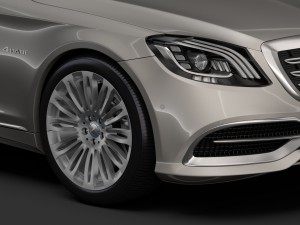 mercedes maybach s 560 4matic x222 2018 3D Model