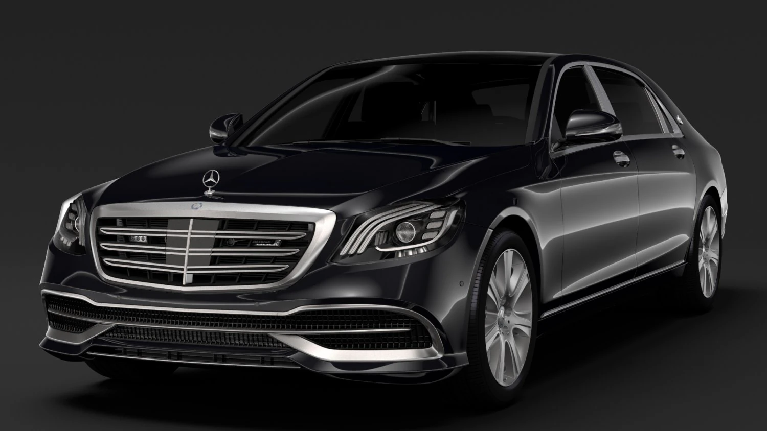 mercedes maybach s 650 guard x222 2018 3D Model .c4d .max .obj .3ds .fbx .stl .blend 