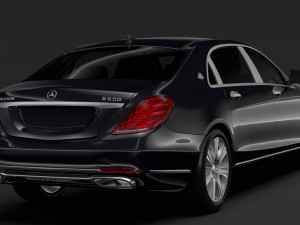 mercedes maybach s 650 guard x222 2018 3D Model