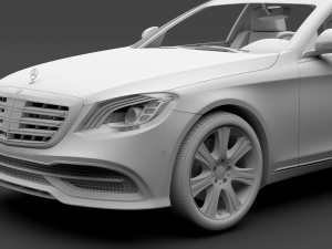 mercedes maybach s 650 guard x222 2018 3D Model