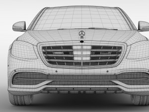 mercedes maybach s 650 guard x222 2018 3D Model
