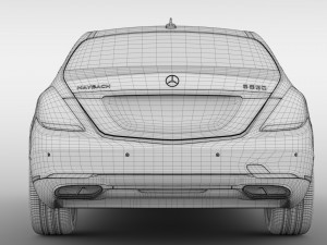 mercedes maybach s 650 guard x222 2018 3D Model