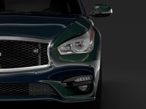 nissan fuga esporte 2018 Modelo 3D