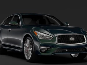nissan fuga sport 2018 3D Model