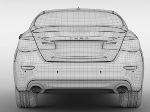 nissan fuga sport 2018 3D Model