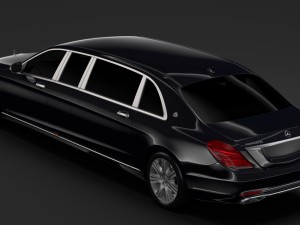 mercedes maybach s 650 pullman guard vv222 2019 Model 3D