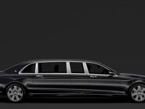 mercedes maybach s 650 pullman guard vv222 2019 3D Model