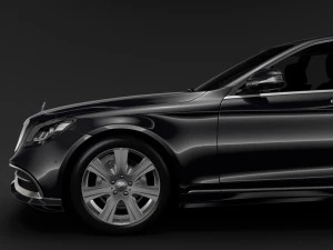 mercedes maybach s 650 pullman guard vv222 2019 3D Model