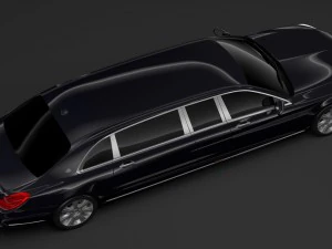 mercedes maybach s 650 pullman guard vv222 2019 3D Model