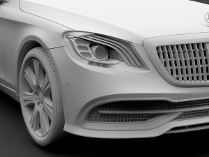 mercedes maybach s 650 pullman guard vv222 2019 3D Model