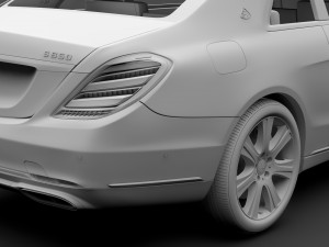 mercedes maybach s 650 pullman guard vv222 2019 Model 3D