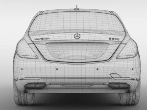mercedes maybach s 650 pullman guard vv222 2019 3D Model