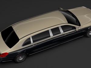 mercedes maybach s 650 pullman vv222 2019 3D Model