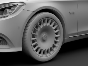 mercedes maybach s 650 pullman vv222 2019 3D Model