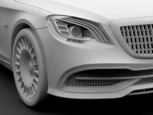 mercedes maybach s 650 pullman vv222 2019 3D Model