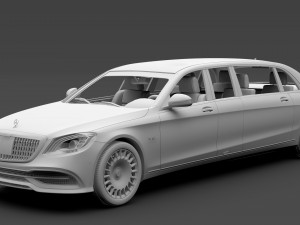 mercedes maybach s 650 pullman vv222 2019 3D Model