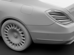 mercedes maybach s 650 pullman vv222 2019 3D Model