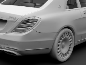 mercedes maybach s 650 pullman vv222 2019 3D Model