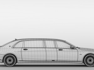 mercedes maybach s 650 pullman vv222 2019 3D Model