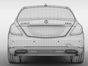 mercedes maybach s 650 pullman vv222 2019 3D Model