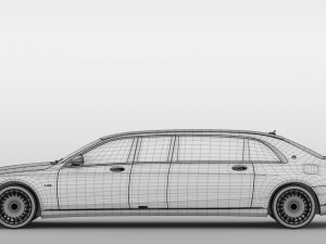 mercedes maybach s 650 pullman vv222 2019 3D Model