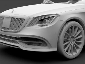 mercedes maybach s 560 x222 2019 3D Model