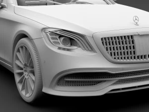 mercedes maybach s 560 x222 2019 3D Model