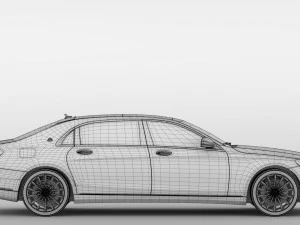 mercedes maybach s 560 x222 2019 3D Model