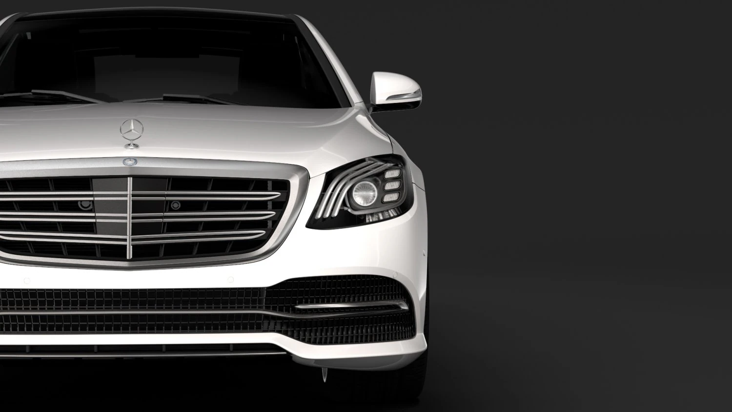 mercedes benz s 450 lang 4matic v222 2018 3D Model .c4d .max .obj .3ds .fbx .stl .blend