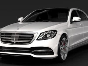 mercedes benz s 450 lang 4matic v222 2018 3D Model
