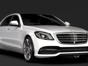 mercedes benz s 450 lang 4matic v222 2018 3D Model